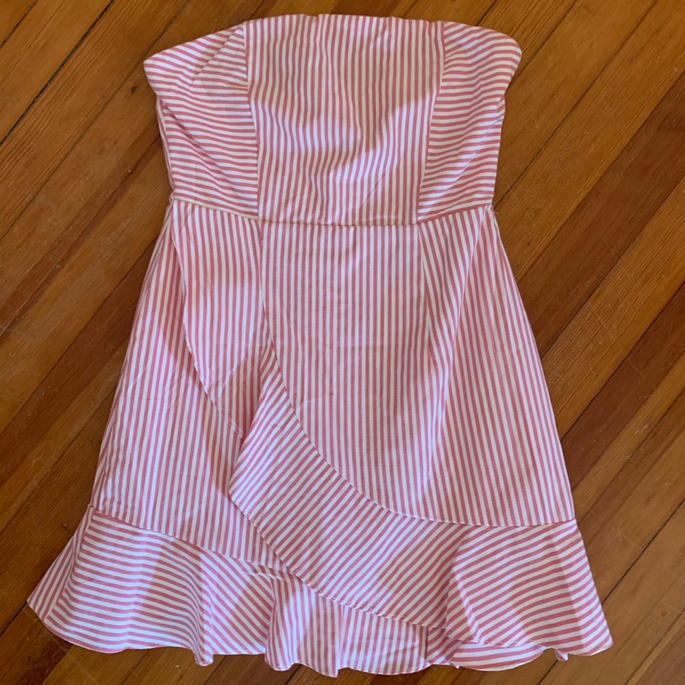 Red striped dress